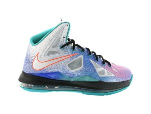 Nike LeBron X Re-Entry Pure Platinum/Black-Sport Turquoise (541100-008)