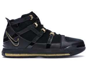 Nike  LeBron Zoom 3 Black Metallic Gold Black/Black-Metallic Gold (312147-006)