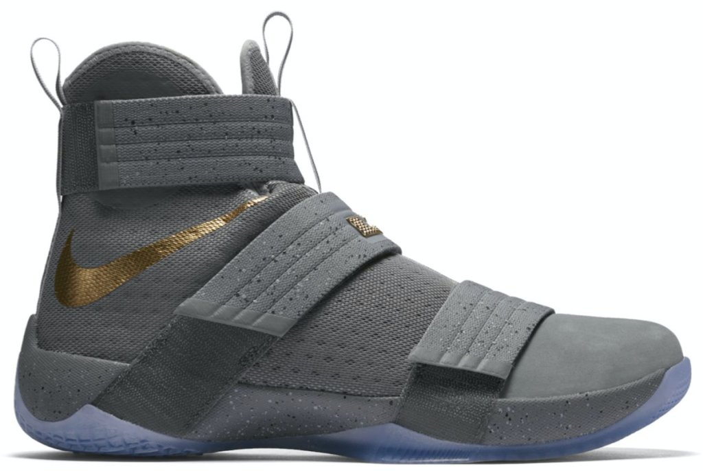 Nike LeBron Zoom Soldier 10 Battle Grey Cool Grey/Gold/Wolf Grey (899620-010)