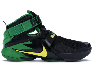 Nike  LeBron Zoom Soldier 9 Oregon Black/Yellow Strike-Apple Green (749490-073)