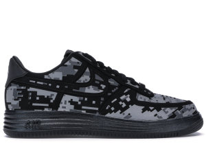 Nike Lunar Force 1 Low Digi Camo Black Black/Reflect Silver-Dark Grey (577659-001)