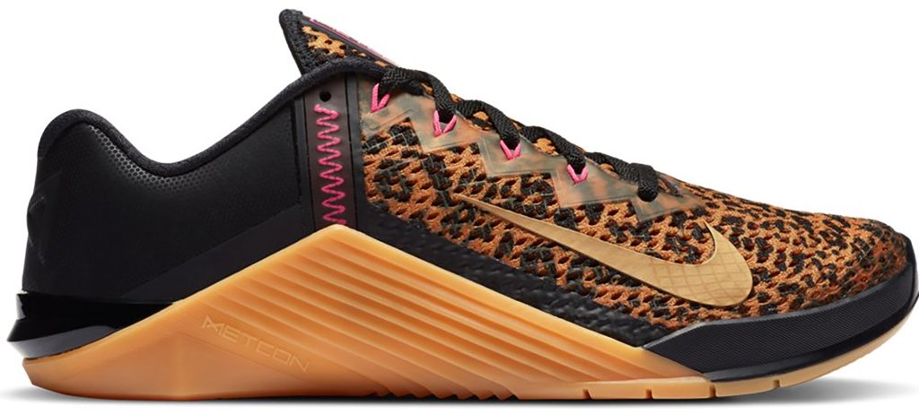 Nike Metcon 6 Cheetah (W) Black/Chutney-Gum Medium Brown-Metallic Gold (AT3160-096)