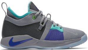 Nike  PG 2 Pure Platinum (GS) Pure Platinum/Neo Turquoise-Wolf Grey (943820-002)