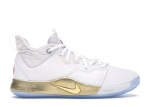Nike  PG 3 NASA White (GS) White/Metallic Gold (CI8973-100)