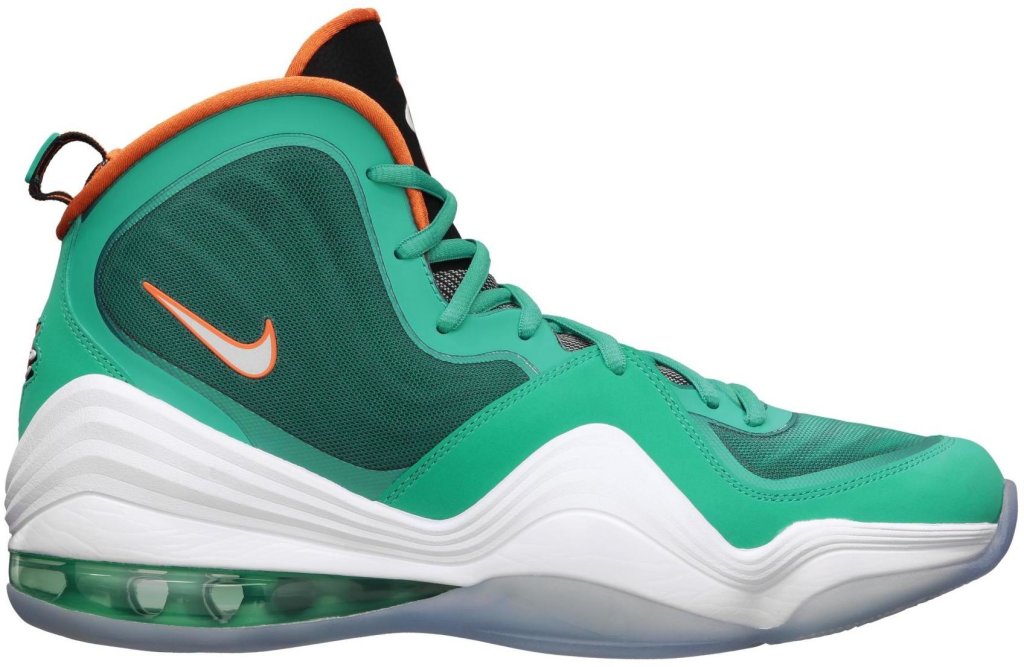 Nike Penny V Miami Dolphins New Green/Safety Orange-White (537331-300)
