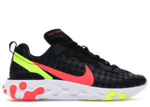 Nike  React Element 55 Black Crimson Volt Black/Crimson-Volt (CJ0782-001)