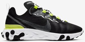 Nike React Element 55 Black Lemon Venom (W) Black/Lemon Venom-White (CN3591-001)