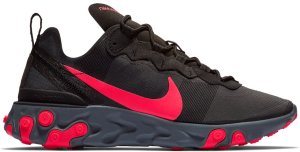 Nike  React Element 55 Black Solar Red (W) Black/Solar Red-Cool Grey-Dark Grey (BQ2728-002)