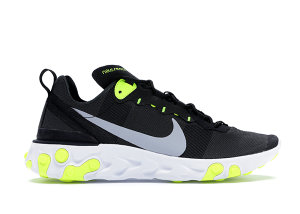 Nike  React Element 55 Black Wolf Grey Volt Black/Wolf Grey-Volt-White (BQ6166-001)