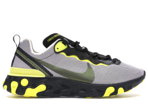 Nike React Element 55 Dynamic Yellow Pure Platinum/Dynamic Yellow-Vast Grey-Black (CK1686-001)