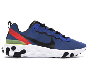 Nike  React Element 55 Game Royal Dynamic Yellow Habanero Red Game Royal/Black-White-Dynamic Yellow-Habanero Red (BQ6166-403)