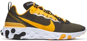 Nike  React Element 55 Pittsburgh Steelers Black/White-University Gold (CK4893-001)