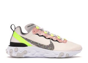 Nike  React Element 55 Premium Light Soft Pink (W) Light Soft Pink/Black/Volt (CD6964-600)