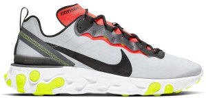 Nike React Element 55 Pure Platinum Bright Crimson Volt Pure Platinum/Black-Dark Grey-Bright Crimson-Volt-White (BV1507-003)