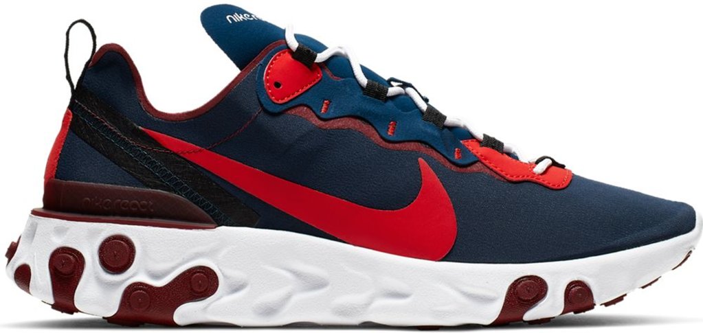 Nike React Element 55 Rabid Panda Blue Void/Team Red-White-Habanero Red (CJ0769-400)