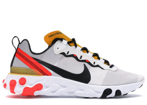 Nike React Element 55 White Black Crimson Gold White/Black-Bright Crimson-University Gold (BQ6166-102)