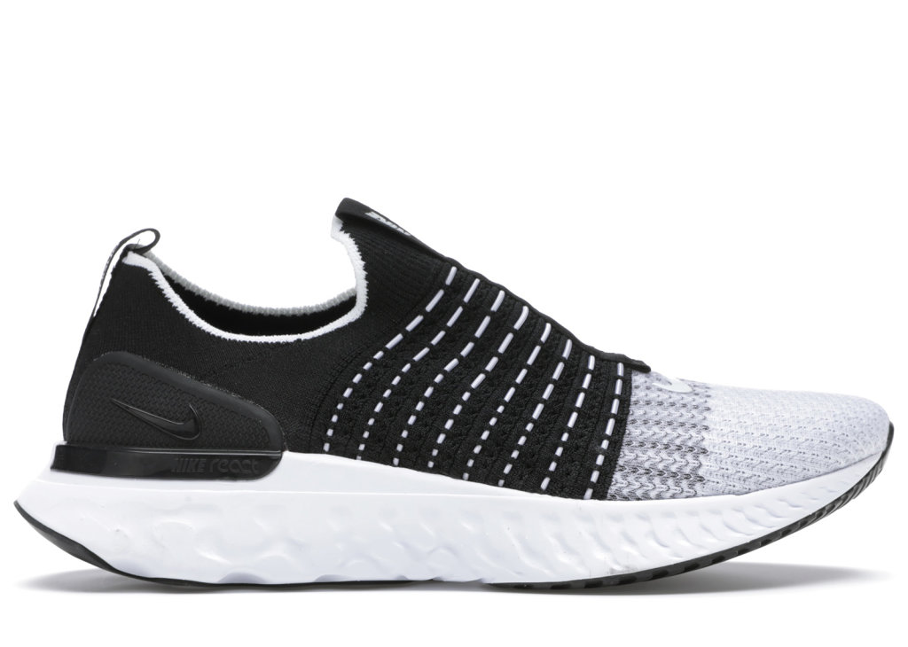 Nike React Phantom Run Flyknit 2 Black Black/White (CJ0277-001)