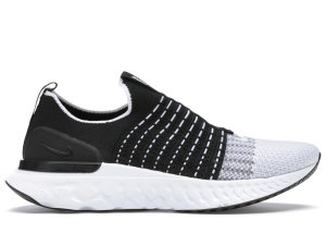 Nike React Phantom Run Flyknit 2 Black Black/White (CJ0277-001)