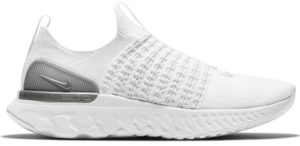 Nike React Phantom Run Flyknit 2 White Pure Platinum (W) White/White-Pure Platinum-Metallic Silver (CJ0280-100)