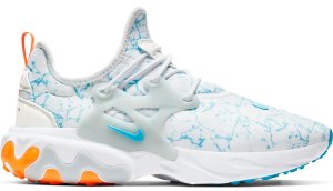 Nike React Presto Acid Wash White/Aura-Total Orange-Blue Fury (CN7664-100)