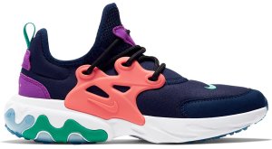 Nike  React Presto Midnight Navy Magic Ember (GS) Midnight Navy/Magic Ember-Vivid Purple-Kinetic Green (BQ4002-402)