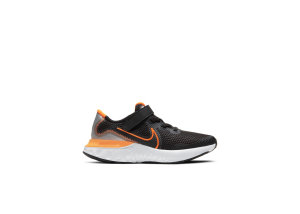 Nike  Renew Run Black Total Orange (PS) Black/Chrome/Particle Grey (CT1436-001)