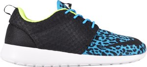 Nike  Roshe Run FB Blue Leopard Current Blue/Black-White-Volt (580573-402)