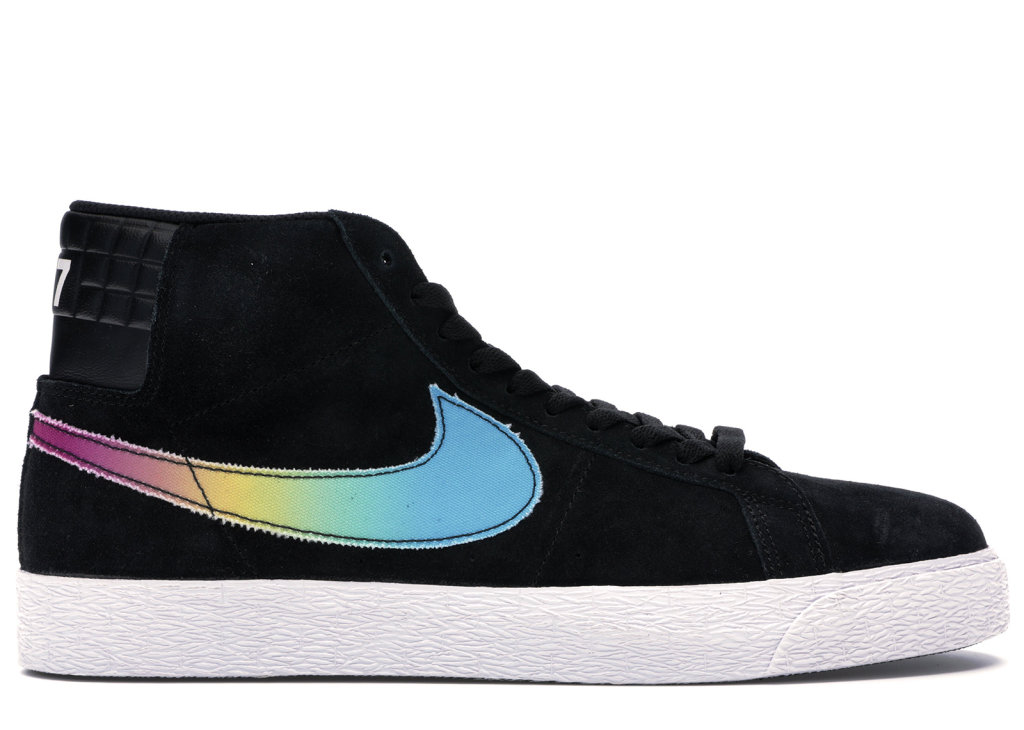 Nike SB Blazer Zoom Mid Lance Mountain 70s Black Black/Multi-Color-White (AH6158-090)