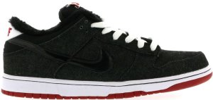 Nike SB Dunk Low Larry Perkins (No Chirp) Black/Black-Varsity Red (313170-009)