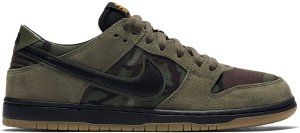 Nike  SB Dunk Low Skate Camo Medium Olive/Black-Gum Light Brown (854866-209)