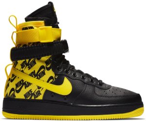 Nike  SF Air Force 1 High Black Dynamic Yellow Black/Dynamic Yellow (AR1955-001)