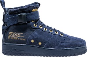 Nike  SF Air Force 1 Mid Obsidian Metallic Gold Obsidian/Black-Obsidian (917753-400)