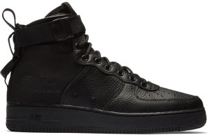 Nike  SF Air Force 1 Mid Triple Black Black/Black-Black (917753-005)