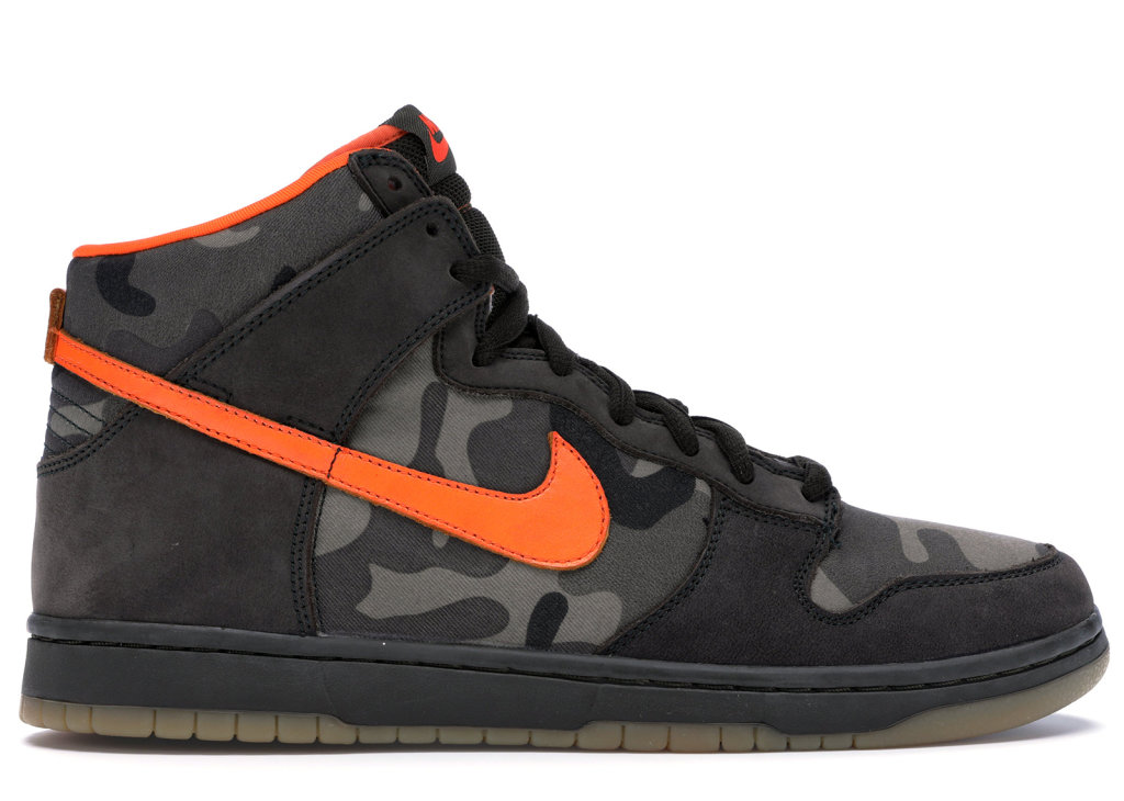 Nike SB Dunk High Brian Anderson Camo Sable Green/Safety Orange (305050-281)