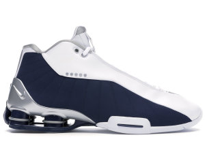 Nike Shox BB4 White Silver Navy White/Metallic Silver-Midnight Navy (AT7843-100)
