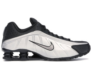 Nike Shox R4 Black Metallic Silver Black/Black-Metallic Silver-Bright Crimson (104265-045)