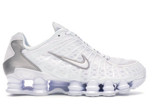 Nike Shox TL White Metallic Silver White/Metallic Silver-Max Orange-White (AV3595-100)