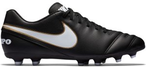 Nike  Tiempo Rio III FG Black White Gold Black/White-Metallic Gold (819233-010)