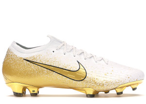 Nike  Vapor 12 Elite SE FG White Metallic Gold White/Metallic Silver-Metallic Vivid Gold (CI0907-170)