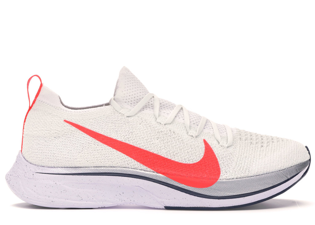 Nike Vaporfly 4% Flyknit Ekiden Pack White/Metallic Silver-Midnight Navy-Flash Crimson (AJ3857-160)