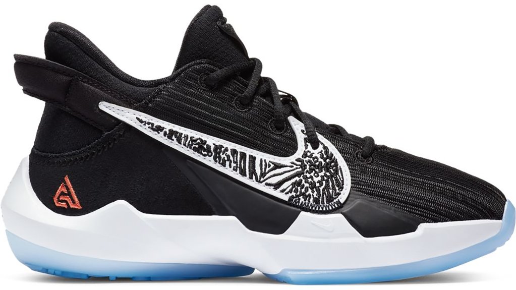Nike Zoom Freak 2 Black White (PS) Black/Off Noir-White-Solar Flare (CN8576-001)
