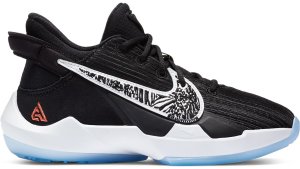 Nike  Zoom Freak 2 Black White (PS) Black/Off Noir-White-Solar Flare (CN8576-001)