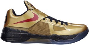 Nike  KD 4 Gold Medal Metallic Gold/University Red-Obsidian-White (473679-702)