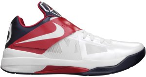 Nike  KD 4 USA Olympic White/White-Obsidian-University Red (473679-103)