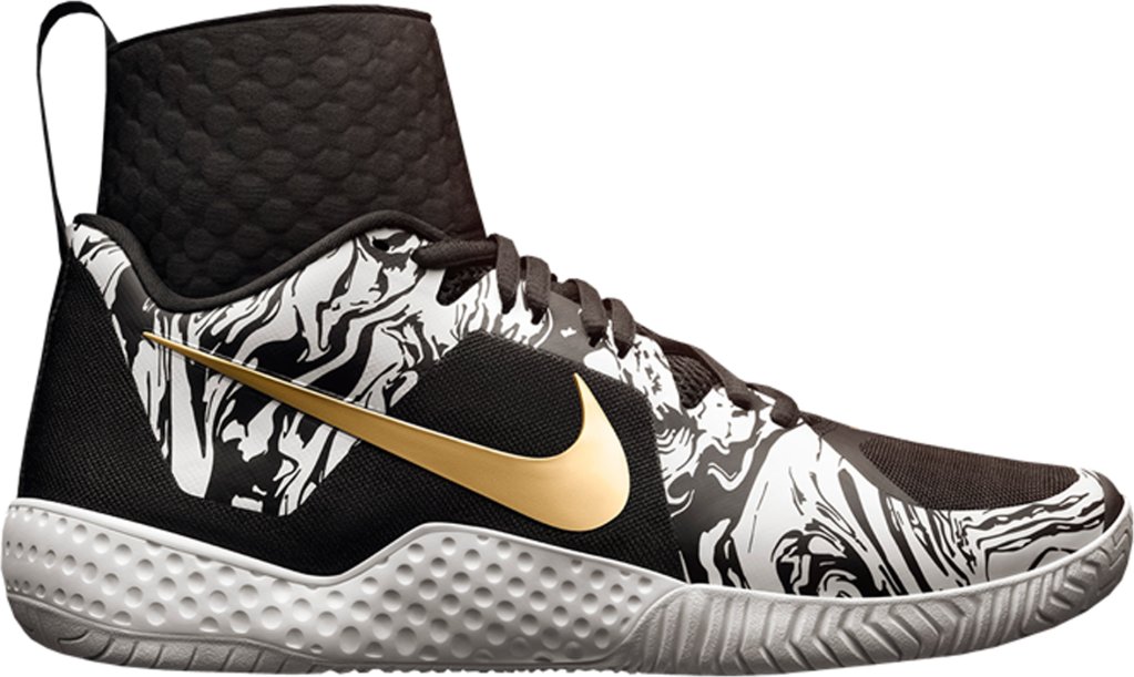 Nike Court Flare BHM 2017 (W) White/Black-Metallic Gold (848453-100)