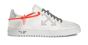 OFF-WHITE 2.0 Silver Glitter FW19 White/Grey (OMIA042E19D680480191)
