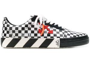 OFF-WHITE  Checked Low Top Red Arrow SS18 Black/White (OMIA085E183510019900)