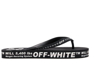 OFF-WHITE Logo Typographic Flip Flop Black SS20 Black (OMIA131R20D270011000)
