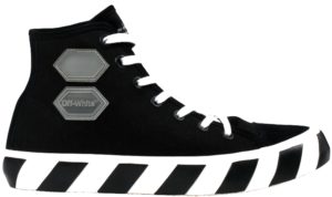 OFF-WHITE  Vulcanized Hi Black Striped Black/White (OMIA110R19C210351098)