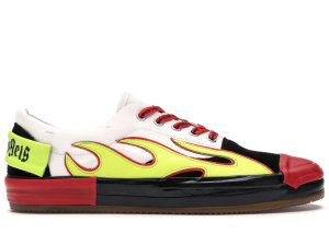 Palm Angels  Low Top Multicolored Flame White White/Yellow-Red (PMIA038F196440098860)